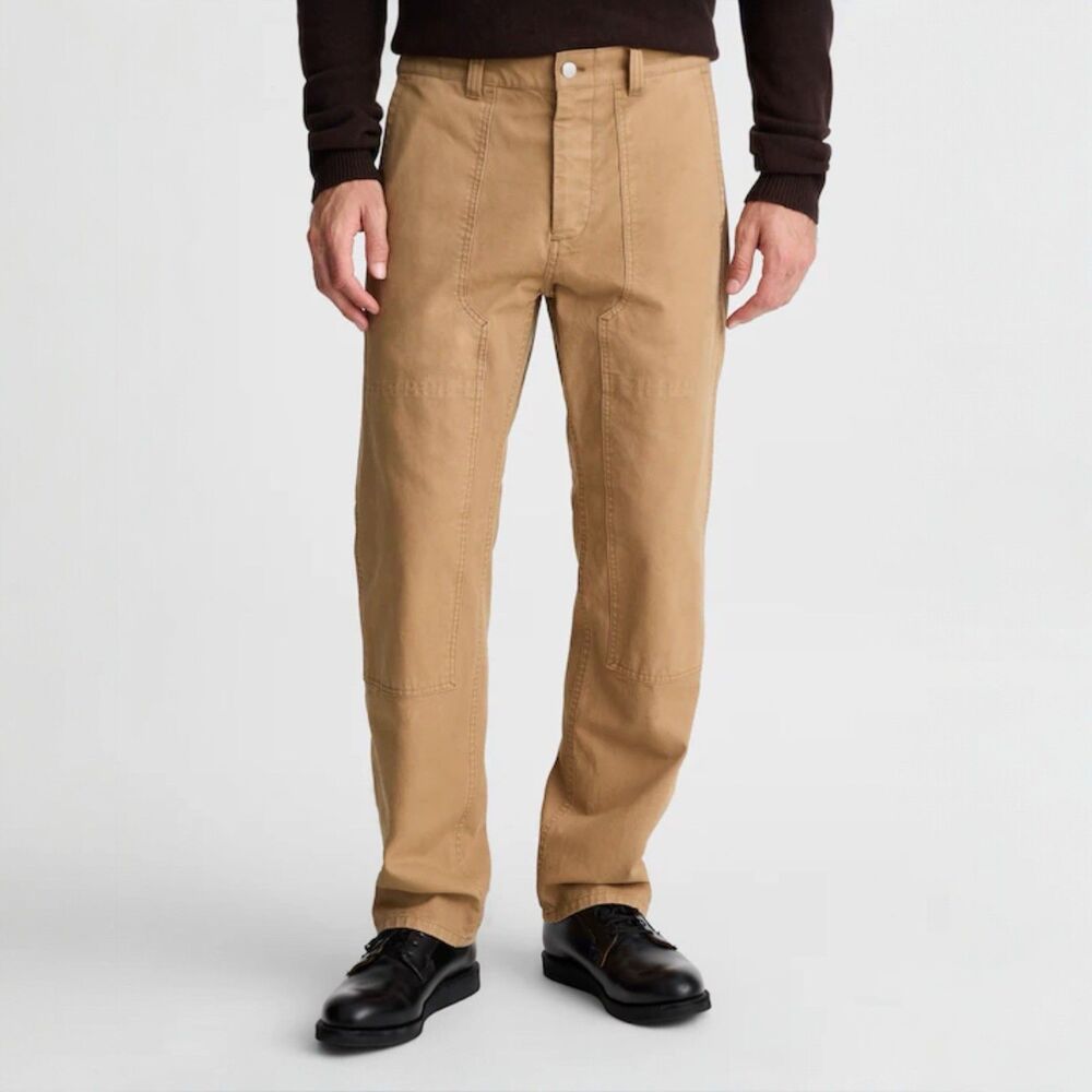 Madewell Workwear Pant Mens 40x30 (tag 38) Tan Relaxed Straight Button Fly NWT - Picture 1 of 14